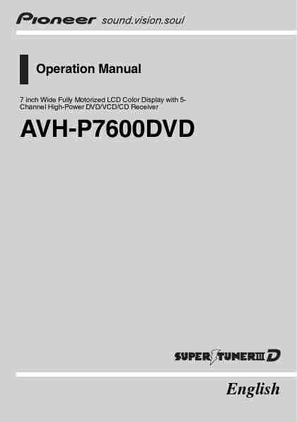 Pioneer Car Video System AVH-P7600D-page_pdf